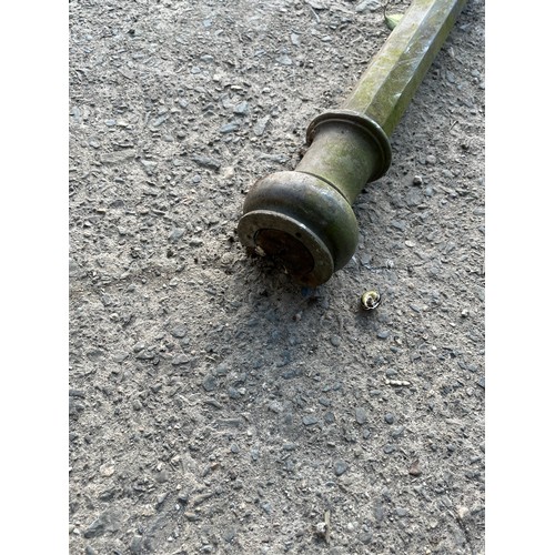 185 - Architectural antique copper covered corner column