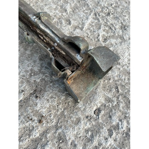 185 - Architectural antique copper covered corner column