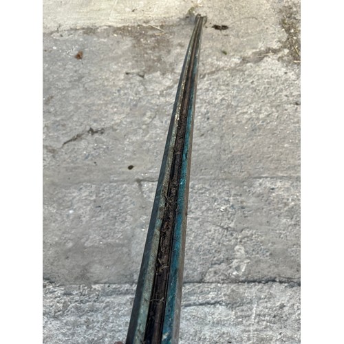 185 - Architectural antique copper covered corner column