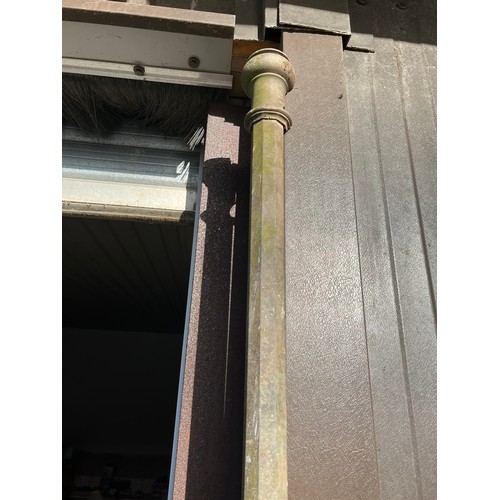 185 - Architectural antique copper covered corner column