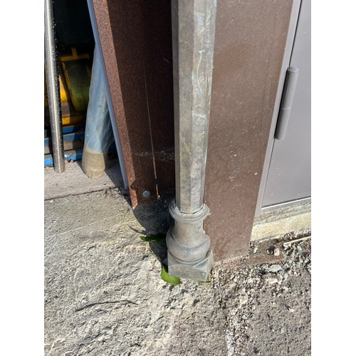 185 - Architectural antique copper covered corner column