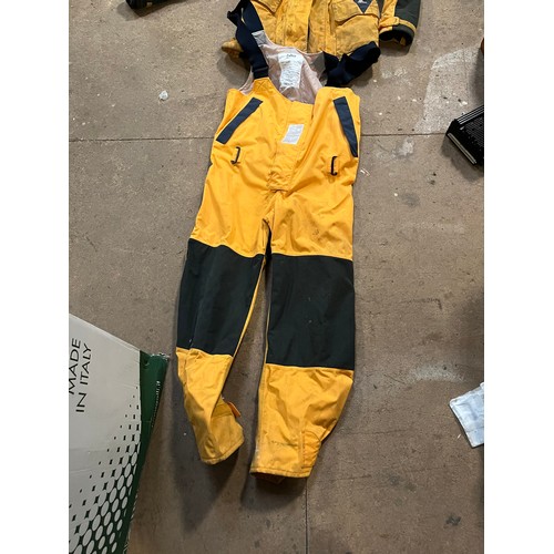 218 - XM Breathable sailing waterproof suit. Choice of sizes S & M available. TH5000 in yellow and navy bl... 