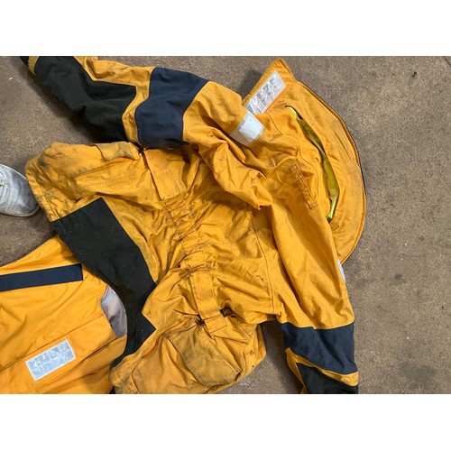218 - XM Breathable sailing waterproof suit. Choice of sizes S & M available. TH5000 in yellow and navy bl... 