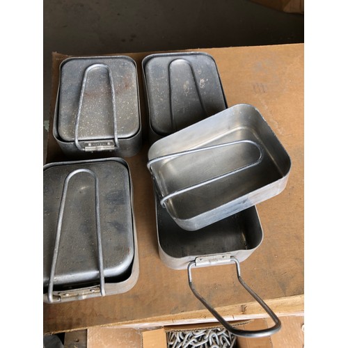 245 - MOD - 4 sets of Aluminium Mess tins.