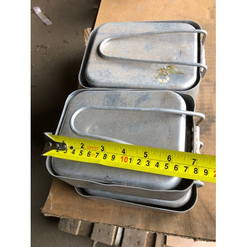 245 - MOD - 4 sets of Aluminium Mess tins.