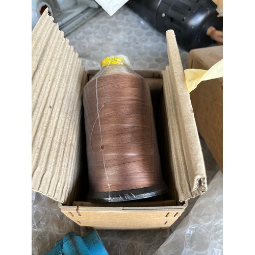 302 - MOD - 5No. 1500m reels of industrial bonded brown nylon