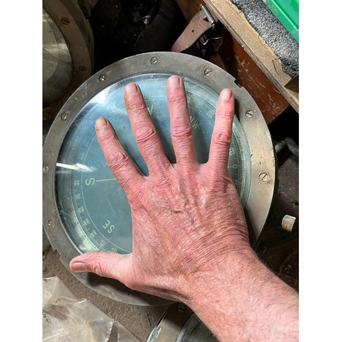 316 - MOD - Antique brass compass repeater unit.