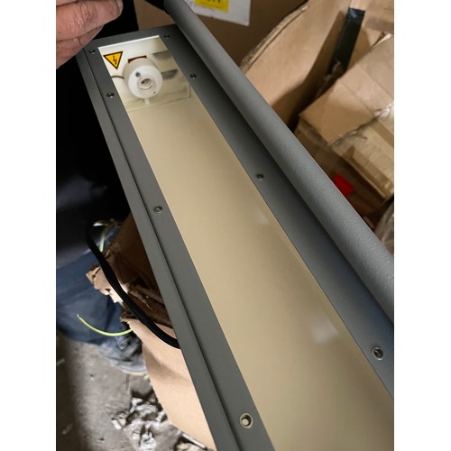 327 - MOD - Metal bulk head light c/w  130v bulbs