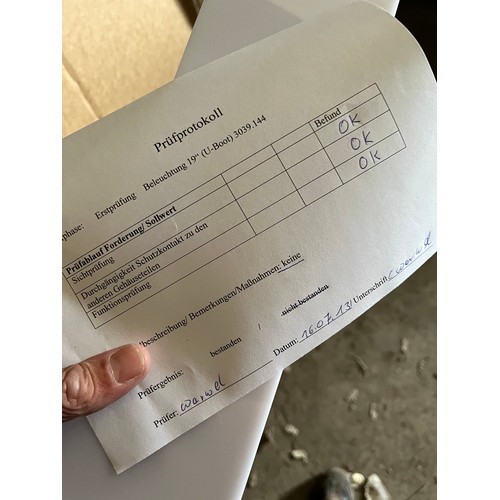 327 - MOD - Metal bulk head light c/w  130v bulbs