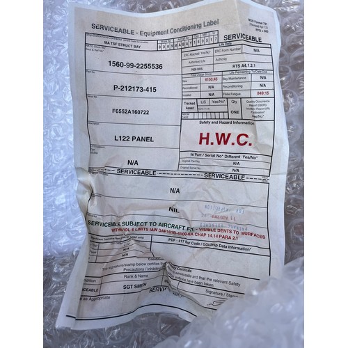 354 - MOD - Body panel for Tornado GR.4 fighter in serviceable condition