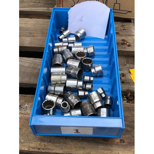 387 - MOD -  Box of 40No. Mixed sockets.