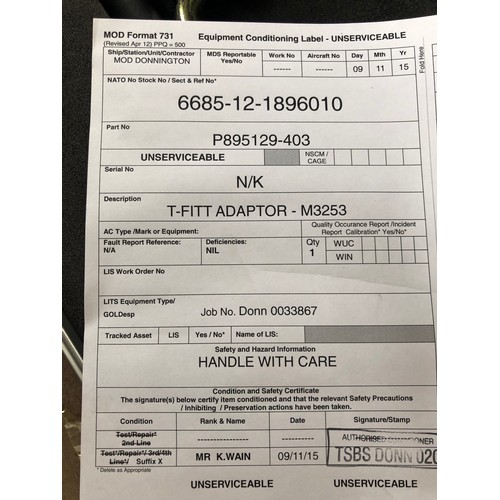 402 - MOD - 400 bar Hydraulic Testing kit. Hoses expired. Unused.