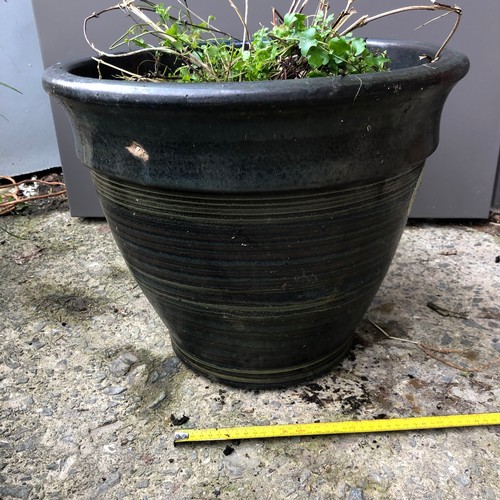 456 - Large glazed ceramic flower pot