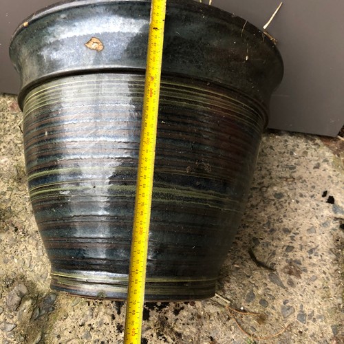 456 - Large glazed ceramic flower pot