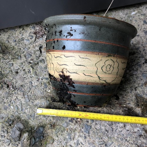 459 - glazed ceramic flower pot