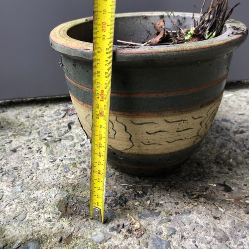 459 - glazed ceramic flower pot