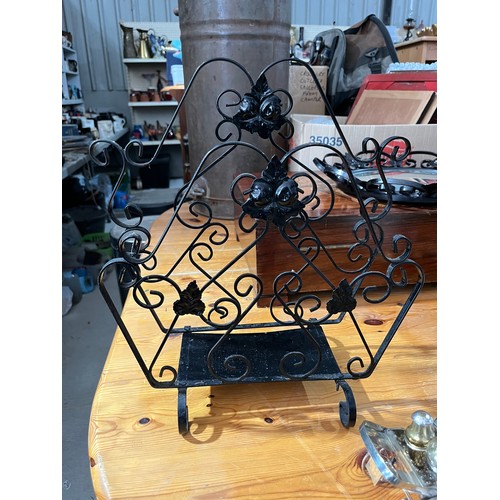 528 - wrought iron magazine rack