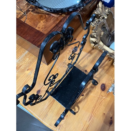 528 - wrought iron magazine rack
