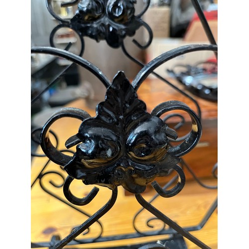 528 - wrought iron magazine rack