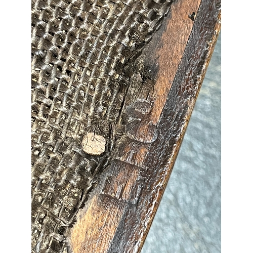 535 - Set of 4 rare Georgian carved chairs with front wheels and spring seats covered with leather.