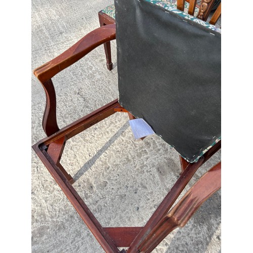 540 - Set of 6 Woodstock Reproductions dining chairs including carvers