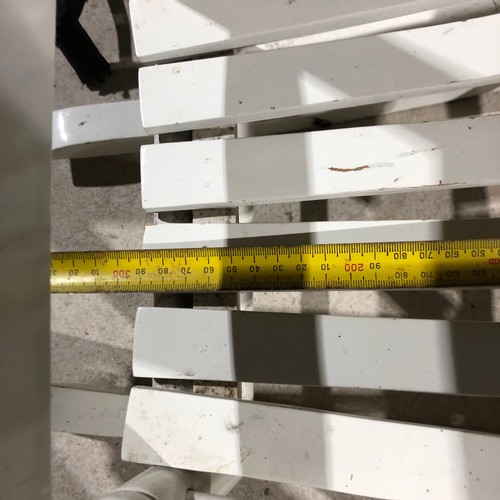 553 - Childs wooden rocking chair painted white.