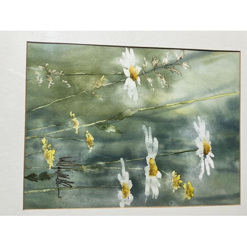 594 - Signed watercolour picture. F&G