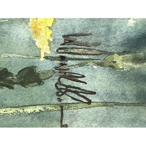 594 - Signed watercolour picture. F&G