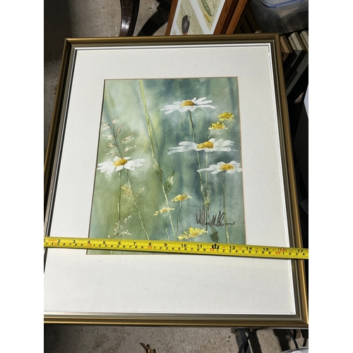 594 - Signed watercolour picture. F&G