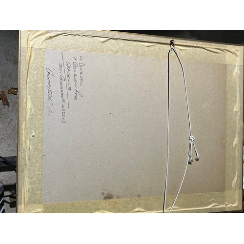 594 - Signed watercolour picture. F&G