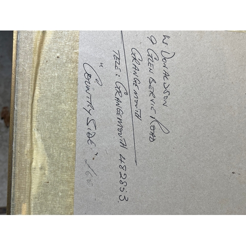 594 - Signed watercolour picture. F&G