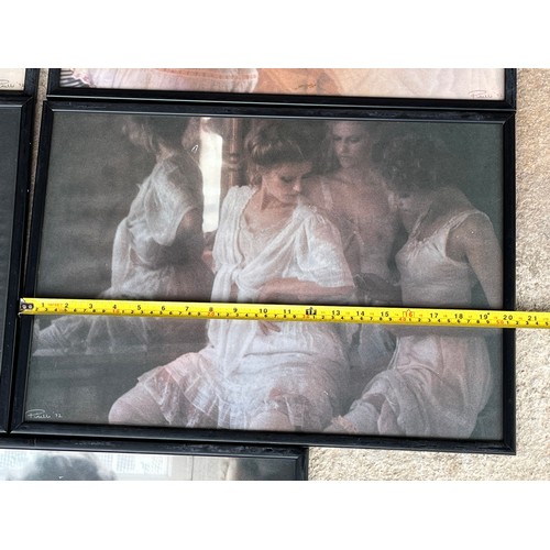 599 - 5x Pirelli 1972 posters framed and glazed