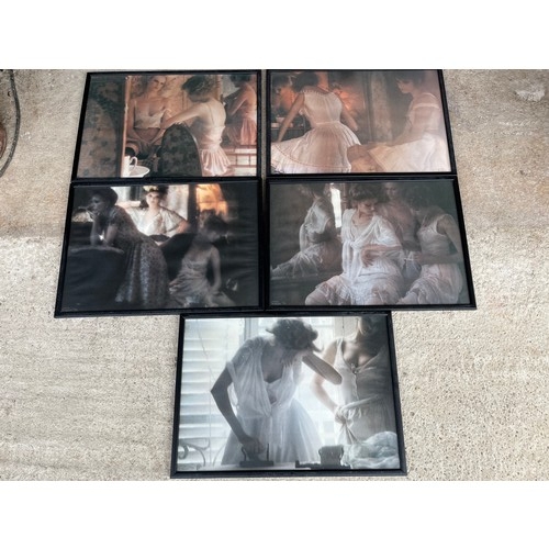 599 - 5x Pirelli 1972 posters framed and glazed