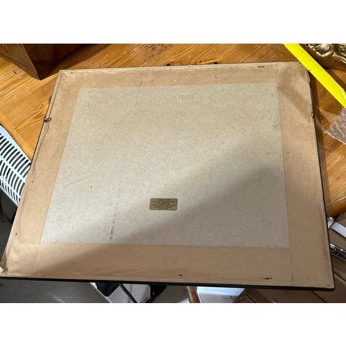 637 - Print of horses signed Kenneth Ansell