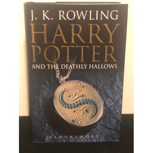 711 - First Adult edition Harry Potter hardback book. Harry Potter and the Deathly Hallows.