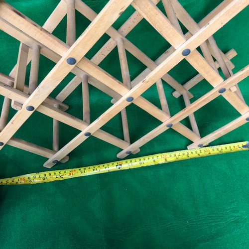 764 - Folding beechwood Wine rack.