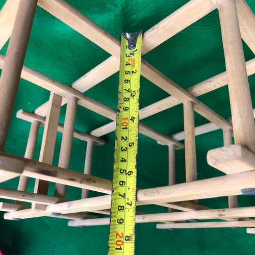764 - Folding beechwood Wine rack.