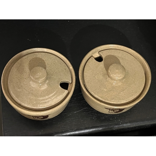 797 - A pair of Moira Coleman’s mustard pots