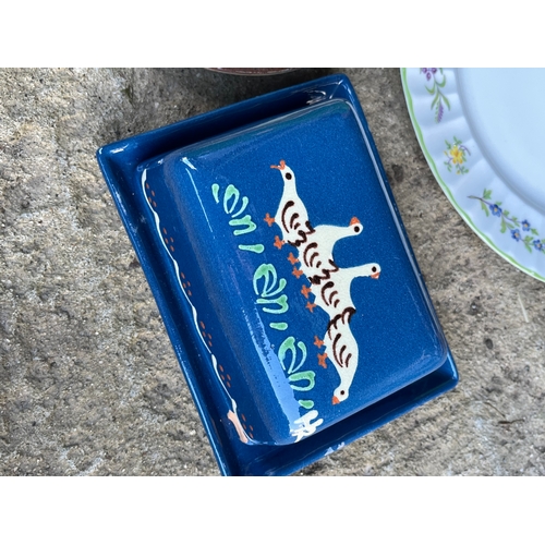 805 - Royal Worcester dinner plate and other