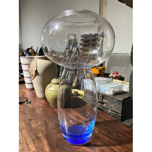 810 - Murano blue bulbous vase