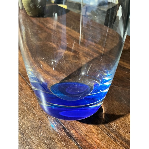810 - Murano blue bulbous vase