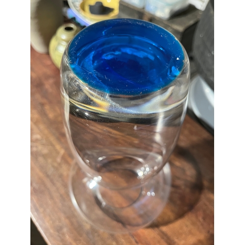 810 - Murano blue bulbous vase