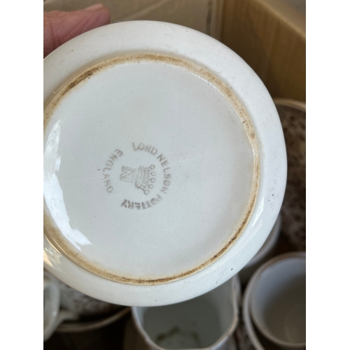 836 - Box of chinaware including Widdicombe fair