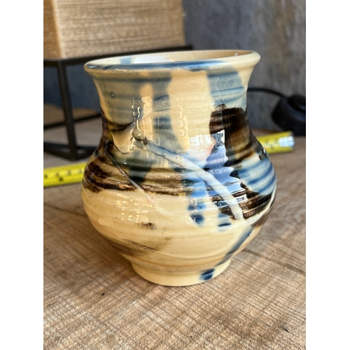 845 - Pottery vase signed