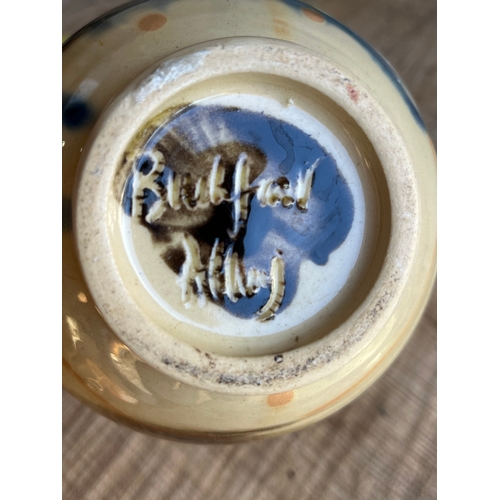 845 - Pottery vase signed