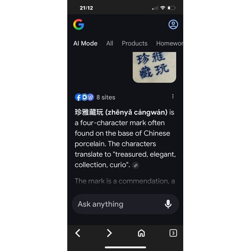 881 - Chinese imari plate with 4 figure character mark