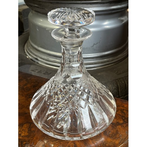 893 - Heavy cut glass decanter