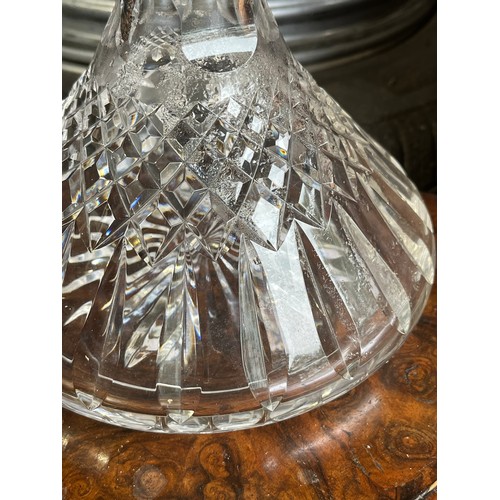 893 - Heavy cut glass decanter