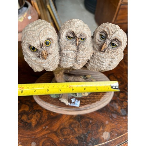905 - Country Artists group of three owls on a branch