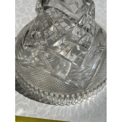 919 - Pair of antique crystal candlesticks